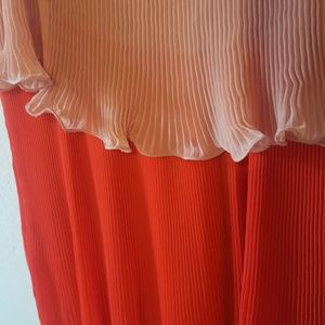 Ark&Co pink and red pleated dress